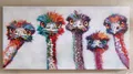Wandbild Strauße 40x80cm auf Keilrahmen Bild Dekoration