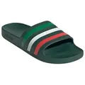 adidas Performance Adilette Aqua 3-Streifen dunkelgrün Herren - 1 Paar Badeschuh grün 4 US