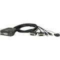 ATEN CS22D-AT 2 Port KVM-Umschalter DVI USB 1920 x 1200 Pixel