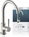 SCHÜTTE Küchenarmatur CORNWALL, Wasserhahn Küche mit schwenkbarem Auslauf, Edelstahloptik