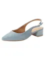 Tamaris Damen Sling Pump mit Blockabsatz Leder, blau, 40 EU