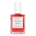 MANUCURIST Nagellack Pflege Reparatur Active Glow Raspberry (Rosa) Bio-Basiert: Süßmandel, Himbeere, Nährender & Glänzender Nagellack, Transparenter Rosé-Effekt - Nude-Lack