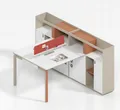 Bürotisch für 2 Personen Arbeitsplatz Schreibtisch Moderne Büroeinrichtung