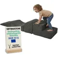 Pillows24 – Schaumstoff Bausteine Kinder aus Cord | 4-teiliges Softbausteine Set zum Spielen & Klettern Baby | für Motorik & Bewegung - Grau