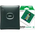 Fujifilm Instax Square Link Green + Fujifilm Instax Film Square WW1 (10 Stück)