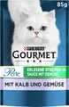 PURINA GOURMET Perle Erlesene Streifen mit Gemüse & Kalb Katzenfutter (26 x 85g)