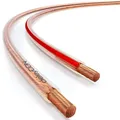 10m Lautsprecherkabel Boxenkabel 2x 2,5 mm² OFC Kupfer Audio Kabel Transparent