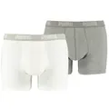 Puma 2P Basic Boxer Blau/Grau Baumwolle Large Herren