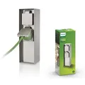 Philips myGarden Doppelsteckdose Rock Side Earthing aus Edelstahl