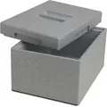 Thermobox Transportbox 9 L Grau Isolierbox Kühlbox Warmhaltebox Styroporbox