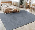 Paco Home Teppich Wohnzimmer Schlafzimmer Kurzflor Skandinavisches Boho Muster Geometrisch Rauten Motiv Einfarbig Weich Modern, Grösse:160x220 cm, Farbe:Anthrazit 7