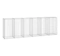 vidaXL Gabionenzaun, Gabionenwand mit Abdeckung Verzinkter Stahl 300×50×100 cm