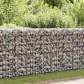 Gabionenwand Verzinkter Stahl 300×50×100 cm Gabionenzaun Drahtkorb Steinmauer Wa