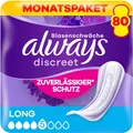 Always Discreet Inkontinenzeinlagen für Frauen Long 80 Stück Rundumschutz