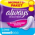 Always Discreet Inkontinenzeinlagen Long Monatspaket 80 Binden 4 x 20 Stück
