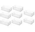 8 Set Kühlschrank Organizer Stapelbar Aufbewahrungsbox Vorratsbehälter Schublade