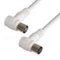 Antennen Kabel 5m weiß gewinkelt KOAX Anschlusskabel Koaxialkabel BK TV sen