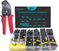 740 Stück Kfz Stecker Wasserdicht Kit, Kfz Steckverbinder 12v mit Crimpzange,