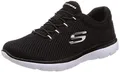 Skechers Damen Summits 12985 Turnschuhe, Black Mesh/White Trim, 38.5 EU