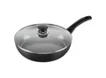 Ballarini Schmorpfanne Ballarini Bologna Granitium Ceramic, Schwarz, Metall, rund, backofengeeignet,hitzebeständige Griffe, backofengeeignet, ergonomischer Griff, energiesparend, Deckel hitzebeständig, Kochen, Pfannen, Bratpfannen