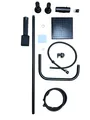 EISL EASY ENERGY Duschset schwarz, Duschsystem ohne Armatur 2 in 1 mit großer