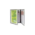 SECURIT Crystal dreifach transparente A4 Menukarter (für 6 Einlagen A4 Seiten) - 3er Satrz - Braun