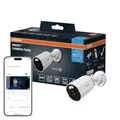 Osram SMART+ WiFi Außenkamera 4MP 2K IP67, Nachtsicht 10m, Zwei-Wege-Audio, Ethernet, Alexa kompatibel, Outdoor Weiß