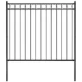 vidaXL Gartenzaun Stahl 1,7x1,5 m Schwarz