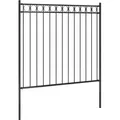 vidaXL Gartenzaun ASSEN Stahl 1,7 x 1,5 m Schwarz - Schwarz