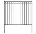 vidaXL Gartenzaun Gartenzaun ASSEN Stahl 1,7 x 1,5 m Schwarz, (1-St)