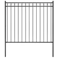 Gartenzaun 1,7x1,5 m Stahlschwarz