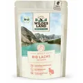 12x85 g Wildes Land BIO Adult Nassfutter für Katzen - Lachs mit Lachsöl