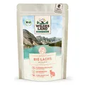 WILDES LAND – Lachs | Nassfutter mit extra hohem Fleischanteil und natürlichen Zutaten für ausgewachsene Katzen. Getreidefreies Alleinfutter ohne Zusatzstoffe in der Dose | 12x85g Lachs