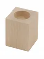 Kerzenhalter Holz 8x6 cm Rechteckig aus Buche Teelichthalter 1 Stück
