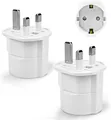 Pack of 2 Travel Adaptor UK Adapter England Germany Plug, Travel Plug Type G