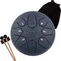 Stahlzungentrommel 6 Zoll 8 Noten Handpan C-Dur Tragetasche Drumsticks