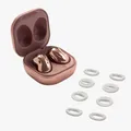 kwmobile 8x Ear Buds kompatibel mit Samsung Galaxy Buds Live - Size S und L - Silikon Ohrbügel Ohrstöpsel Zubehör - Bügel für In-Ear Kopfhörer - Weiß