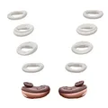 kwmobile 8X Ear Buds kompatibel mit Samsung Galaxy Buds Live - Size S und L - Silikon Ohrbügel Ohrstöpsel Zubehör - Bügel für In-Ear Kopfhörer - Weiß