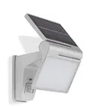 Telefunken - LED Solarleuchte, Außenstrahler, Außenlampe inkl. Bewegungssensor, inkl. Dauerlichtfunktion, Batteriebetrieben, IP44, Silberfarbig, 229x152x126mm (LxBxH)