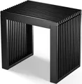 Hocker & Sitzbank aus Bambus Schwarz – Stabiler Holzhocker für Flur, Bad, Küc...