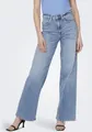 High-waist-Jeans "ONLMADISON BLUSH HW WIDE DNM CRO371 NOOS", Gr. S (36) - Länge 30, Light Blue Länge 30