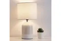Pauleen LED Tischleuchte Sandy Glow, Leuchtmittel wechselbar, Warmweiß, E14, 3step dimmbar, Keramik, Stoffschirm Leuchtmittel inklusive