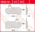 Bremsbeläge hinten gesintert Sh Trw Serie Harley-Davidson Touring Mcb