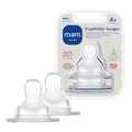 MAM Sauger tropffrei im Doppelpack, Flaschensauger (Durchflussrate schnell und tropffrei), weicher Trinksauger passend für Flaschen/Trainer, ab 4+ Monate