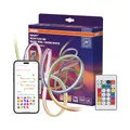 Osram SMART WIFI NEON FLEX flexibler LED-Streifen, 5M, WLAN steuerbar, Magic RGB für diverse Farben und Lichteffekte, 830 warmweiß, mit Fernbedienung, 21W, IP44, LED nicht austauschbar, dimmbar