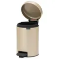 Brabantia Treteimer NewIcon, Kosmetikeimer, Mülleimer, Abfallbehälter, Stahl, Metallic Gold, 3 L, 304408 - Gold