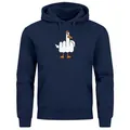 MoonWorks Hoodie Hoodie Herren Bedruckt Möve Mittelfinger Frontprint F*CK You Lustig blau L