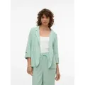 Vero Moda Kurzblazer VMJESMILO 3/4 LOOSE BLAZER WVN NOOS mit Leinen grün L (40)