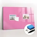 Tulup Magnettafel, Pink, Glas, 60x0.4x40 cm, Dekoration, Magnettafeln & Pinnwände