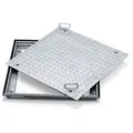 Zarges Aluminium Schachtabdeckung mit verzinkter Stahldeckplatte 600 mm x 600 mm